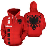 3D Printing Men's Albanian Flag Hoodie Long Sleeve Casual Zipper Jacket Sweatshirt Sportswear For Men Women Pullovers Hoodies