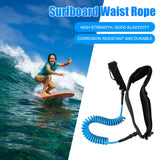 Coiled Leash Maximum Tensile Length Up To 10 Feet Surfboard Leash Surf Safety Waist Rope for Surfing Beginner Practicing Supply