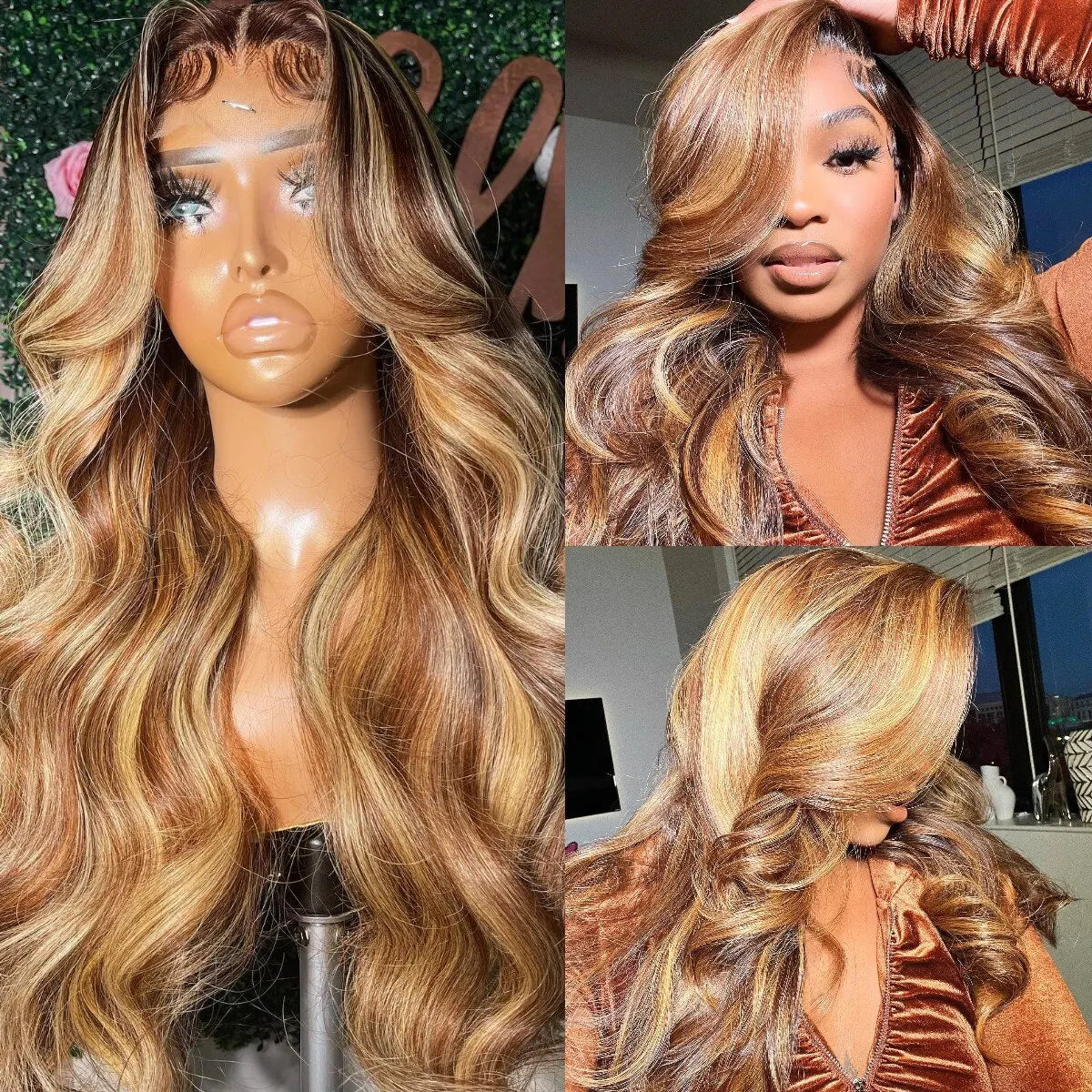 Highlight Transparent 13×4 13×6 Blond Body Wave Human Hair Wigs Pre Plucked Brazilian Glueless 360 Lace Frontal Wigs For Women