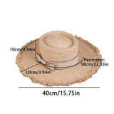 Wide Brim Sun Hats Fashion Flat Top Bowknot Panama Cap Floppy UV Protection Straw Hats Women