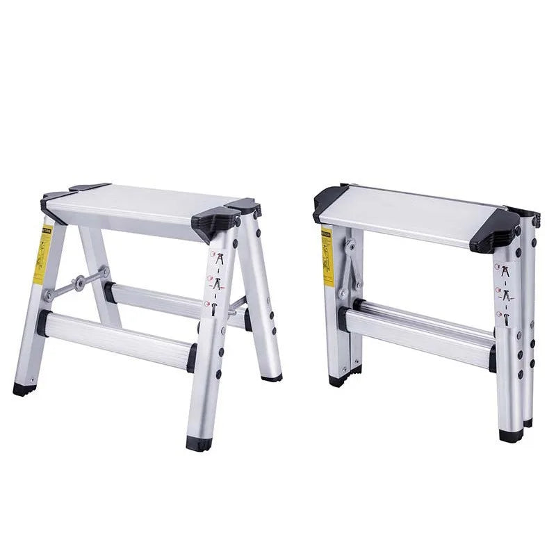 1 Step Stool Folding Ladder Aluminum Alloy Herringbone Ladder Thickened Ladder Stool Portable Home Outdoor Camping Fishing Stool