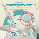 Baby Musical Instrument Early Education Toys Music Light Projector Hand Bell Piano Drum Montessori Infant Toy Gifts 0-12 Months