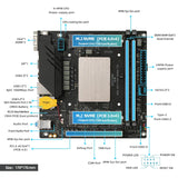 ERYING M-ITX DIY Desktops Motherboard Set with Onboard CPU Kit Interpose Core i7 12800H i7-12800H B660 DDR4 Gaming PC Computers