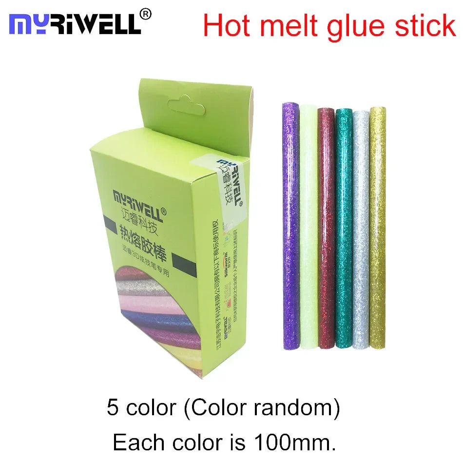 Creative Myriwell 3D Printing Pen with Hot Melt Glue Sticks - USB Powered Art Tool in 6 Vibrant Colors!