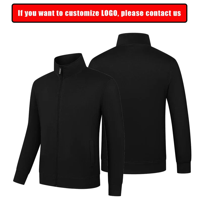 2022 New Men's Sweatshirts Zipper Men Sweatshirts Stand Collar for Male Casual Man Zipper Sweatshirt Clothing Customized LOGO