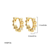 Chic Sunflower Mini Hoop Earrings for Women Gold Plated Cubic Zirconia Geometric Ear Cuff Huggie Hoops Piercing Jewelry