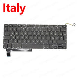 New A1286 Keyboard For MacBook Pro 15" A1286 Replacement Keyboard US UK ES FR RU DE HU KR PT DK NO 2009 2010 2011 2012