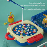 Montessori Magnetic Fishing Toys Rotary fishing Tray Electric Bag Marine Life Children Early Educational Game for Baby gift