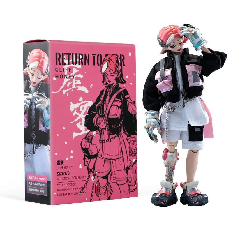 21cm Anime Warrior Doll Action Figurine Model Toys Kits Short Hair  Action Figure Figurine PVC Collection Model Doll Toys