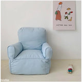 INS Children's Single Kindergarten Bean Bag Sofa Plaid Canvas Mini Chair Seat Early Education Institution Baby Furniture