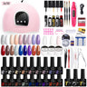 LILYCUTE Manicure Set For Quick Nail Extensions Gel Nail Polish With UV LED Nail Lamp Electric Nail Drill All For Nail Gel Tools