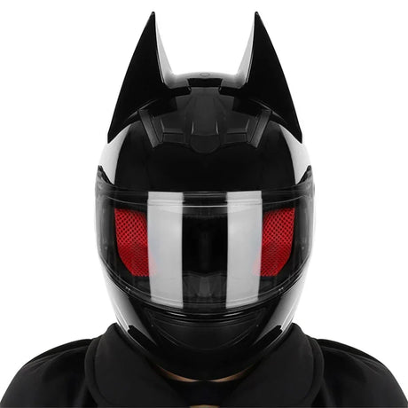 Motorcycle Helmet Full Face Bat Ears For Man Detachable Horns Summer Breathable Motorcross Racing MotorBike Safety Moto Helmets