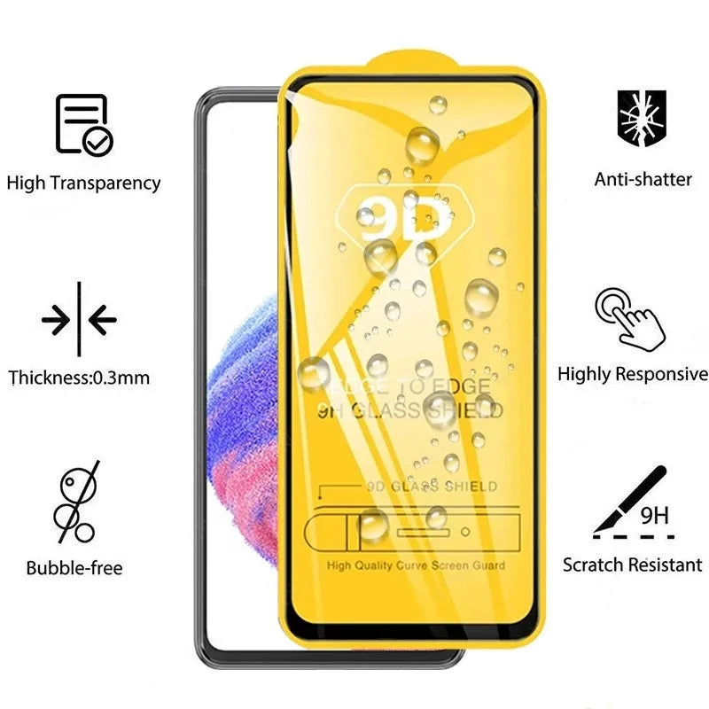 9D Screen Protectors for Samsung A54 5G A34 A33 A53 A13 A14 A52S A50 A22S A12 A32 A51 A31 A21S A02 A03s A04s Tempered Glass Film