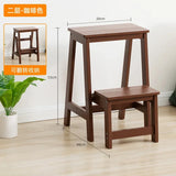 Solid Pine Wood High Stools Kitchen Multifunctional Step Ladder Chair Folding Design Step Stool Strong And Durable Ladder Stool