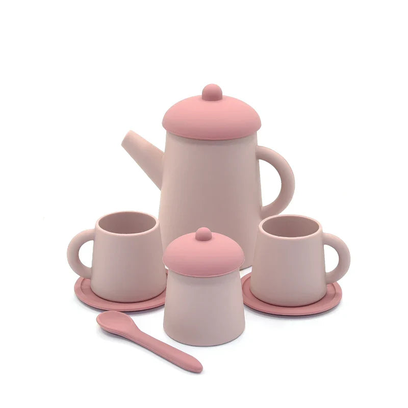 TYRY.HU 7pcs Mini Cups Set Pretend Play Toys For Girls Boy Soft Silicone Feeding Cup Early Education Toys Miniature Tableware