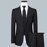 Boutique (Blazer + Trousers) Men's British Style Elegant Fashion High-end Simple Casual Gentleman Best Man Suit Two-piece Suit