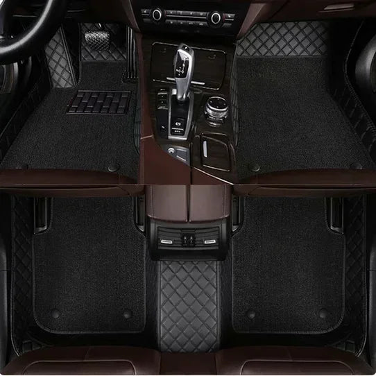 Customized Style Luxury Double Layer Car Floor Mat for BMW 5 Series E39 1995-2004 E60 F10 G30 2017-2022 Interior Details