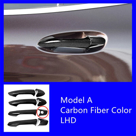 Car Styling Door Handle Frame Decoration Stickers Trim For Mercedes Benz GLA X156 200 260 2015-2019 LHD Exterior Accessories