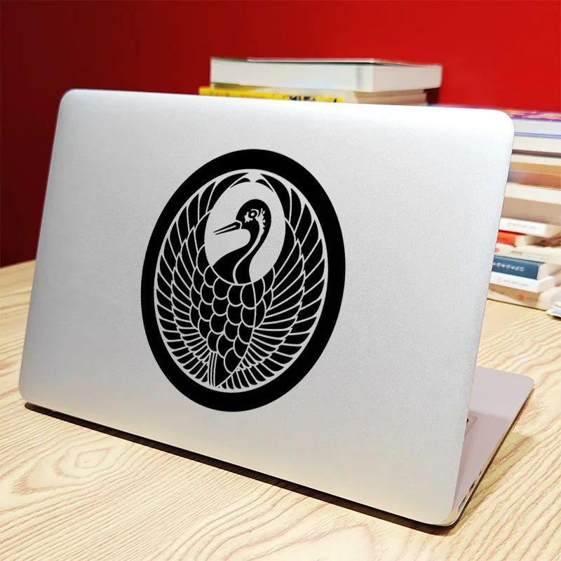 Japan Samurai Emblem Vinyl Laptop Sticker for Macbook Decal Pro 14 Air 13 Retina 15 Inch Mac Cover Skin Tablet PC Notebook Decor