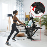 Stationary Bikes Indoor Cycling Bike,Cycle Belt Drive Indoor Exercise Bike with LCD Monitor and Comfortable Seat Cushion