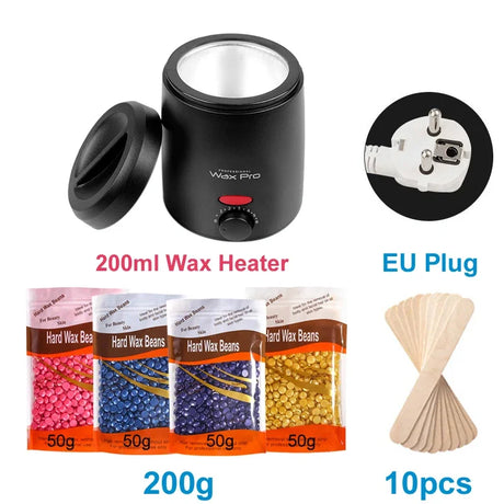 Wax Heater Machine for Hair Removal Paraffin Warmer Depilation Kit Waxing Melting Depilatory Dipping Pot