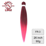 Braiding Hair Pre-stretched Synthetic Jumbo Braiding Hair Extensions 26Inch 90G Red Pink Kanekalon Hair for Afro Crochet Braids