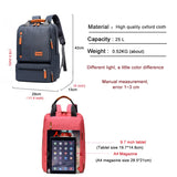 JBTP Casual Business Men Computer Backpack Light 15 inch Laptop Bag Waterproof Oxford cloth Lady Anti-theft Travel Backpack Gray