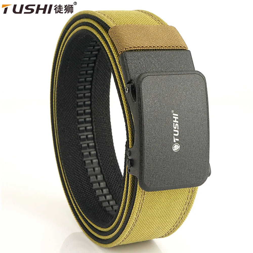 TUSHI belt men outdoor hunting metal tactical belt multi-function alloy buckle high quality Marine Corps canvas Hanging gun belt