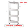 Kitchen Small Gap Storage Rack Four-story Kitchen Narrow Cabinet Living Room Floor Partition Frame Home Bathroom Cabinet