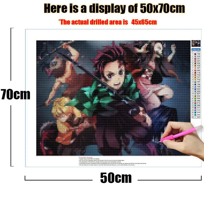 5D Diamond Painting Anime Role Diamond Mosaic Painting Kits Full Drill Rhinestone Embroidery DIY Home Decor