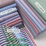 145 Cm*100cm Red Blue White Stripes Fabrics Polyester Cotton TC Yarn-dyed Fabrics Dresses Shirts Belt DIY Apparel Sewing Fabric