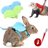 Hamster Rabbit  Angel Wings Harness Leash Collar Chest Strap Traction Rope for Bunny Ferret Rat Cat Duck Lead Pet Supplies Items