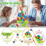 Puzzle Tetra Tower Game Fun Balance Stacking Building Blocks Board Game for Kids Adults Friends Team Family Kid Desktop Toy