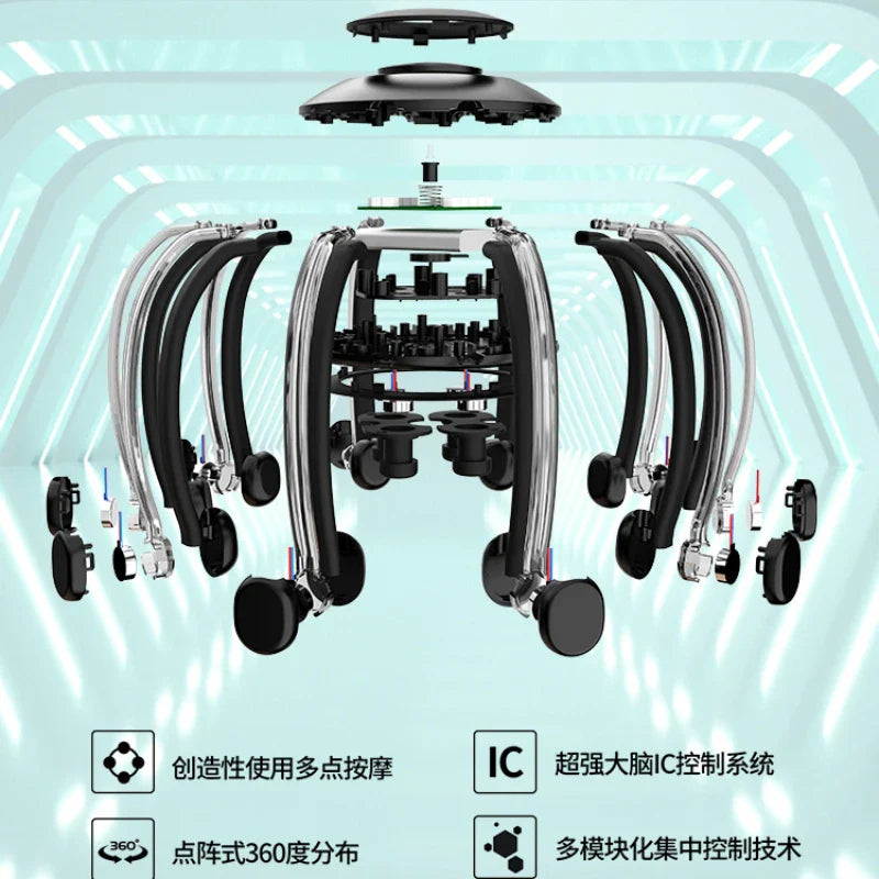 Head Massager Mo Instrument Electric Automatic Meridian Dredging Multi-Dimensional Decompression Relaxation Artifact