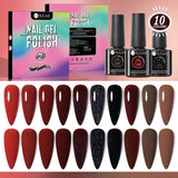 UR SUGAR Christmas Color Kit Autumn Winter Series 10Pcs Set Nail Art Design Soak Off UV LED Gel Semi Permanent Manicure