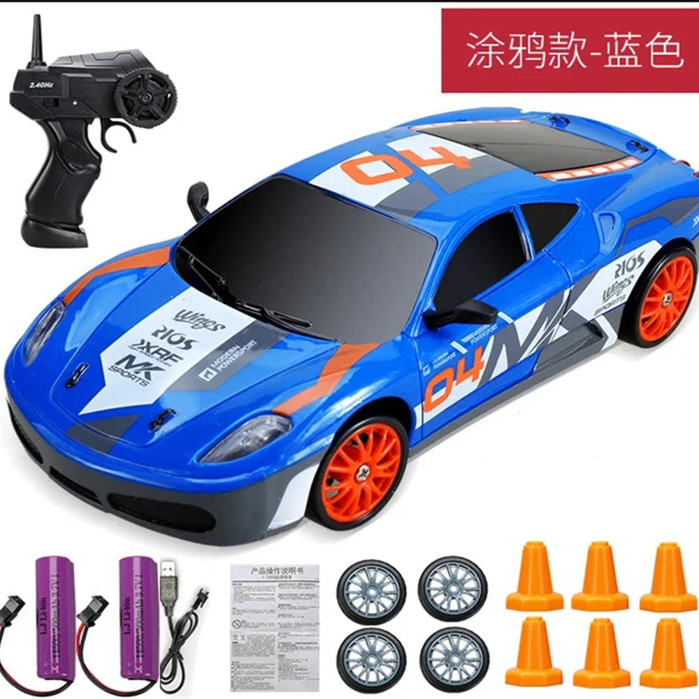 2.4G Drift Rc Car 4WD RC Drift Car Toy Remote Control GTR Model AE86 Vehicle Car RC Racing Car Toy for Children Christmas Gifts