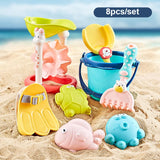 QWZ New Baby Beach Toy Sandbox Set Model Kids Play Sand Tool Mesh Shovel Game Summer Outdoor Beach Bag Toys For Children Gifts