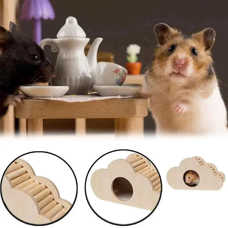 Hamster Hideout Wooden House Hamster House Made Of Wooden Hamster Hiding Place Chew Toy Nesting Habitat Small Animal Shelter