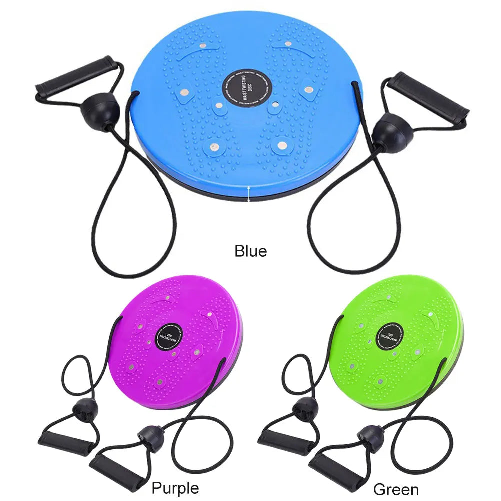 Aerobic Fitness Disc with Pull Rope Waist Slimming Plate Multifunction Weight Loss Aerobic Exercise Tool