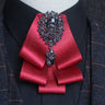 Men's Bow Tie Rhinestone Ribbon British Business Banquet Suit Shirts Accessories Men Wedding Bow-tie Handmade Jewelry Gifts