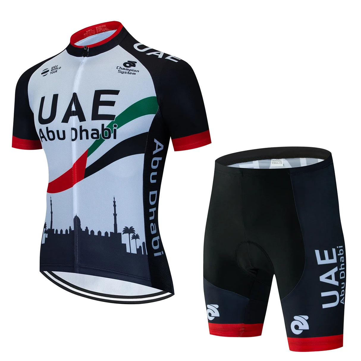 UAE Cycling Mtb Tricuta Man Uniform Men's Clothing Pants Jersey Costume Bike Clothes Shorts 2024 Laser Cut Mens Complete Bib Gel