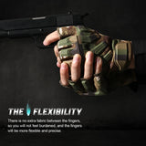 Tactical Fingerless Gloves SWEAT Army Military Airsoft Combat Paintball Shooting Hunting Driving Non-slip Half Finger Men Women