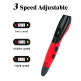 Creative 3D Drawing Pen for Kids - Adjustable Speed, LCD Display, Compatible with PLA Filament - Perfect DIY Art Gifts!