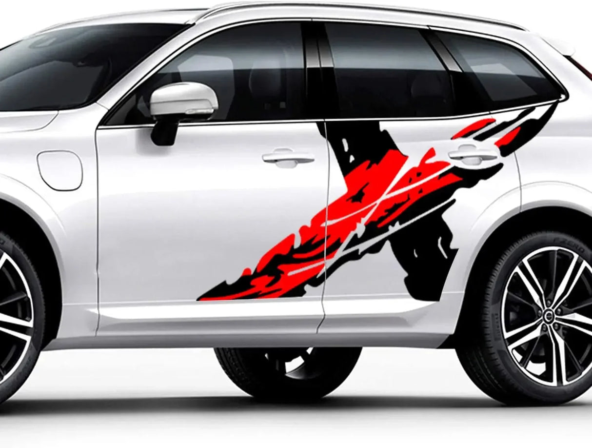 2PCS Sport Racing Decal Rally Style Vinyl X Graphic Stripes Sticker Decoration Universal Fit for Sedan SUV Pickup Truck Car Body