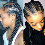 Incoo 36" Full Lace Braided Wigs For Black Women Jumbo Knotless Box Braid Lace Wigs Cornrow Synthetic Wig Braide African Hair