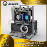 DIY Gamers Cabinet MOD ITX MATX PC Case Open Frame Aluminum Creative ATX Tower Desktop Gaming Computer Chassis Rack