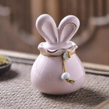 Ceramics Bunny Pet Urn Anforas for Human Ashes Puppy Funeral Box Animal Memorials & Funerary Coffin Dog Death Memory Cremation