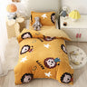 Baby Cartoon Print Bedding Set Duvet Covers Pillowcases Set Autumn Winter Warm Suede Bedclothes Bed Linen CP29