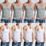 8 Pcs Cotton Mens Sleeveless Tank Top Solid Muscle Vest Men Undershirts O-neck Gymclothing Tees Tops Body Hombre Men Clothing