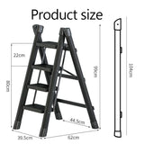 Multifunctional Folding Ladder Foldable House Ladder Protable Ladder Stable Structure Step Stool Storage Shelf For Home